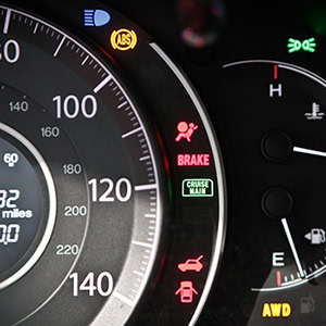 all the warning lights lit up. You can darken out the lights you don't need.