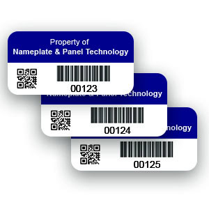 Sequential Inventory Tags Blue 300