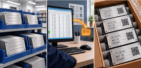 Workflow of JIT Serialized Metalphoto nameplates