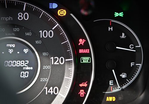 all the warning lights lit up. You can darken out the lights you don't need.