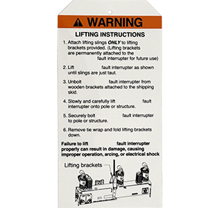Laminated Vinyl Warning Tag 300x310