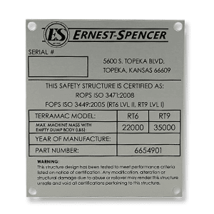 Larger Balc on Silver Serial Plate