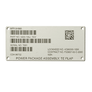 Serial Plate with Bar and QR